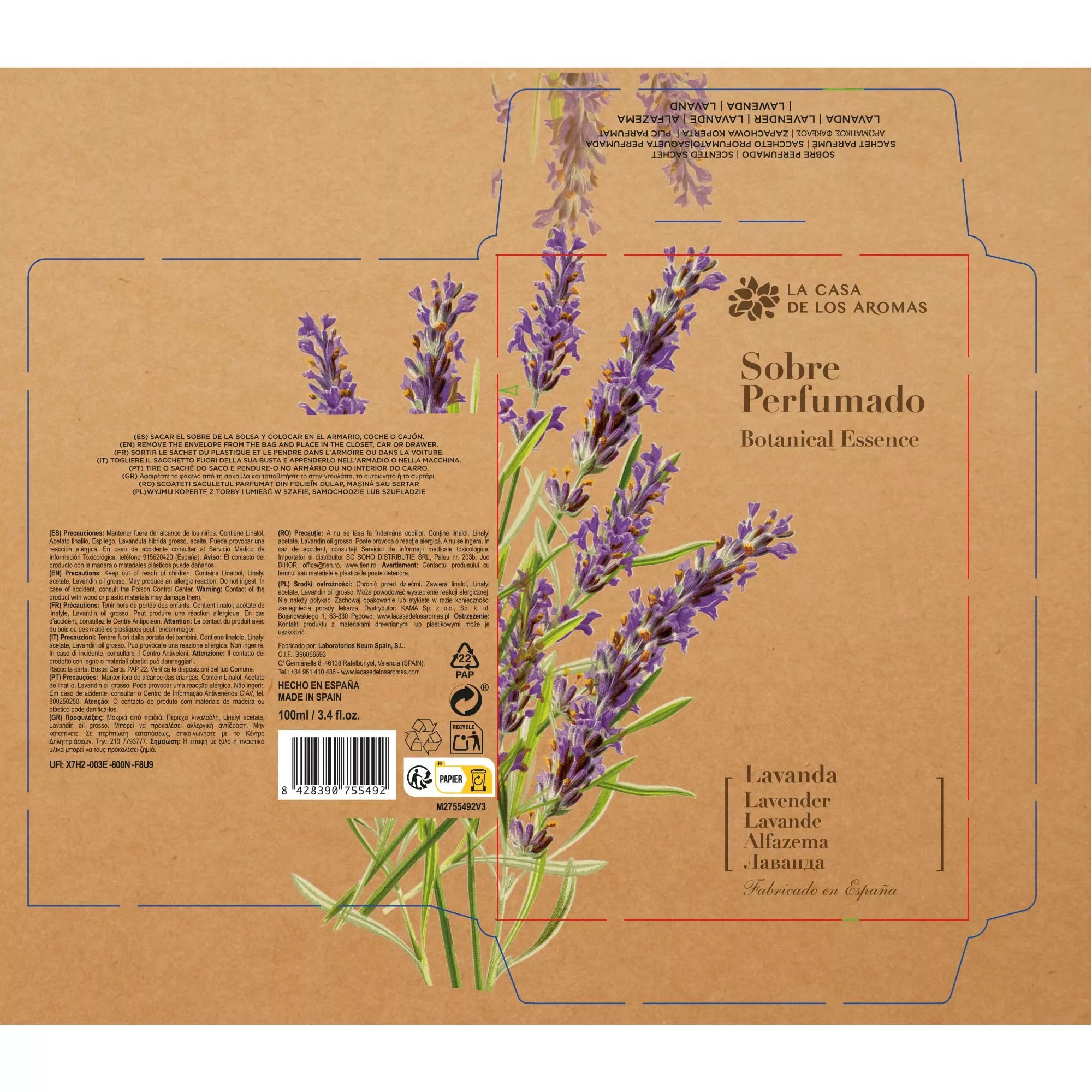 Sobres Perfumados para Armarios Lavanda Botanical - Imagen 2