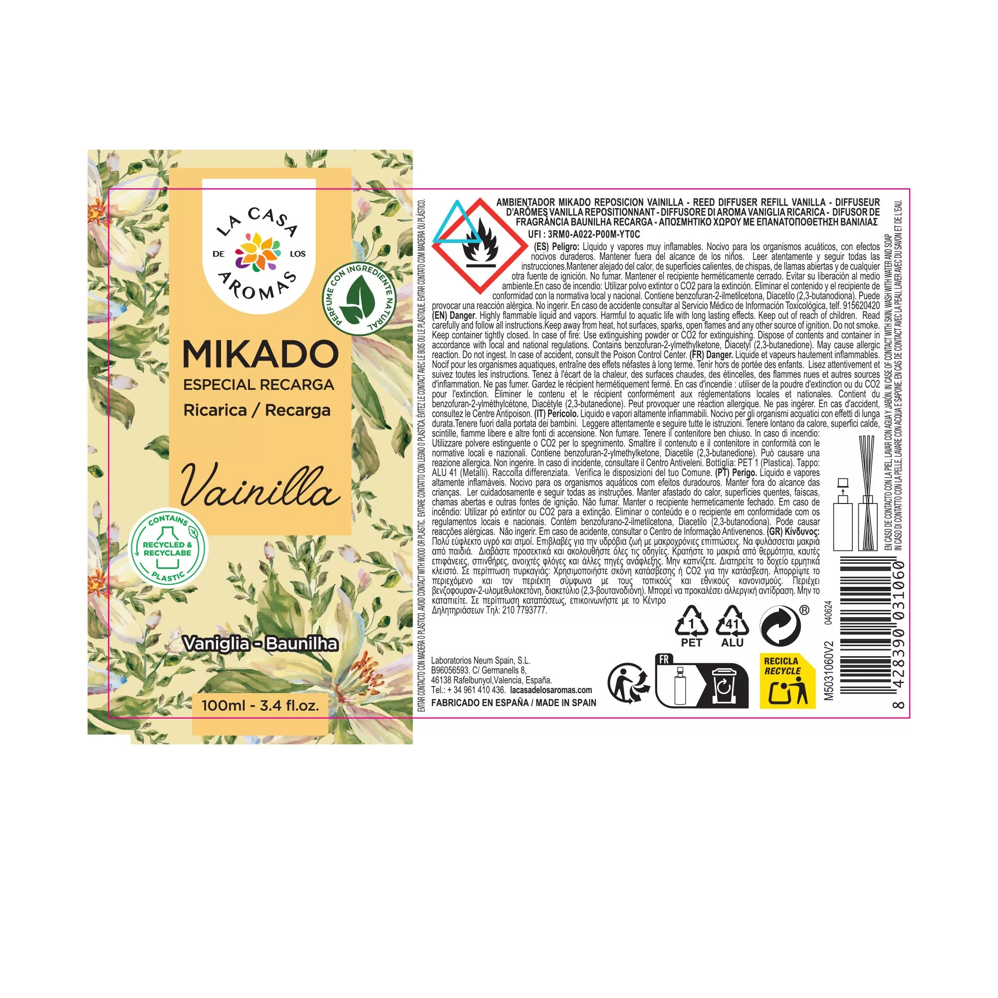 Ambientador Mikado Reposición Vainilla - Imagen 4