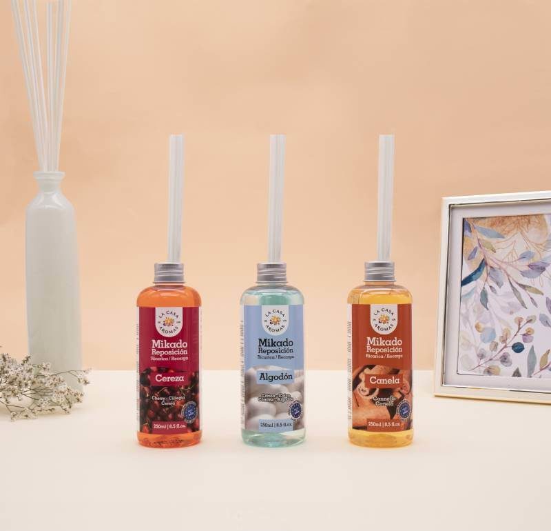 reposición de ambientadores mikado de la Casa de los Aromas