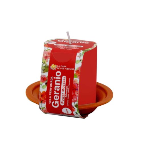 vela perfumada de geranio