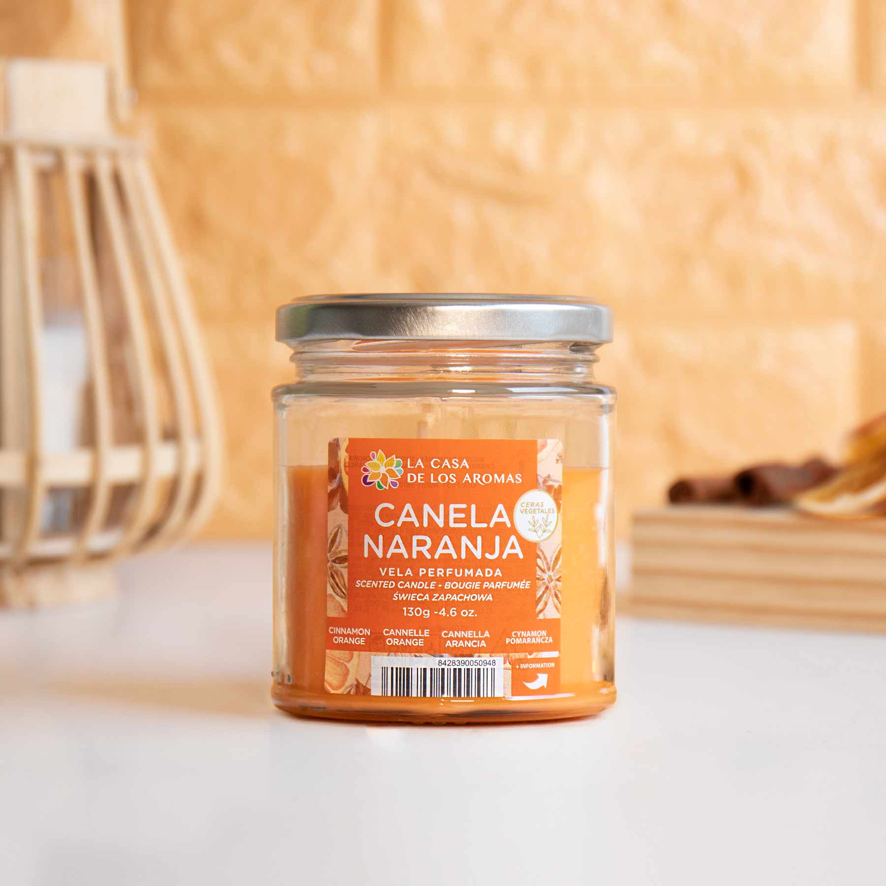 Vela canela naranja
