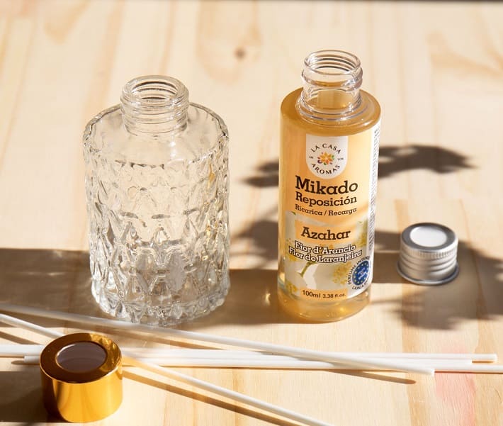 botella de aceite esencial aroma azahar
