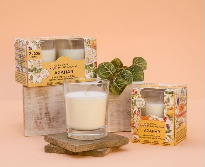 velas con aroma a azahar