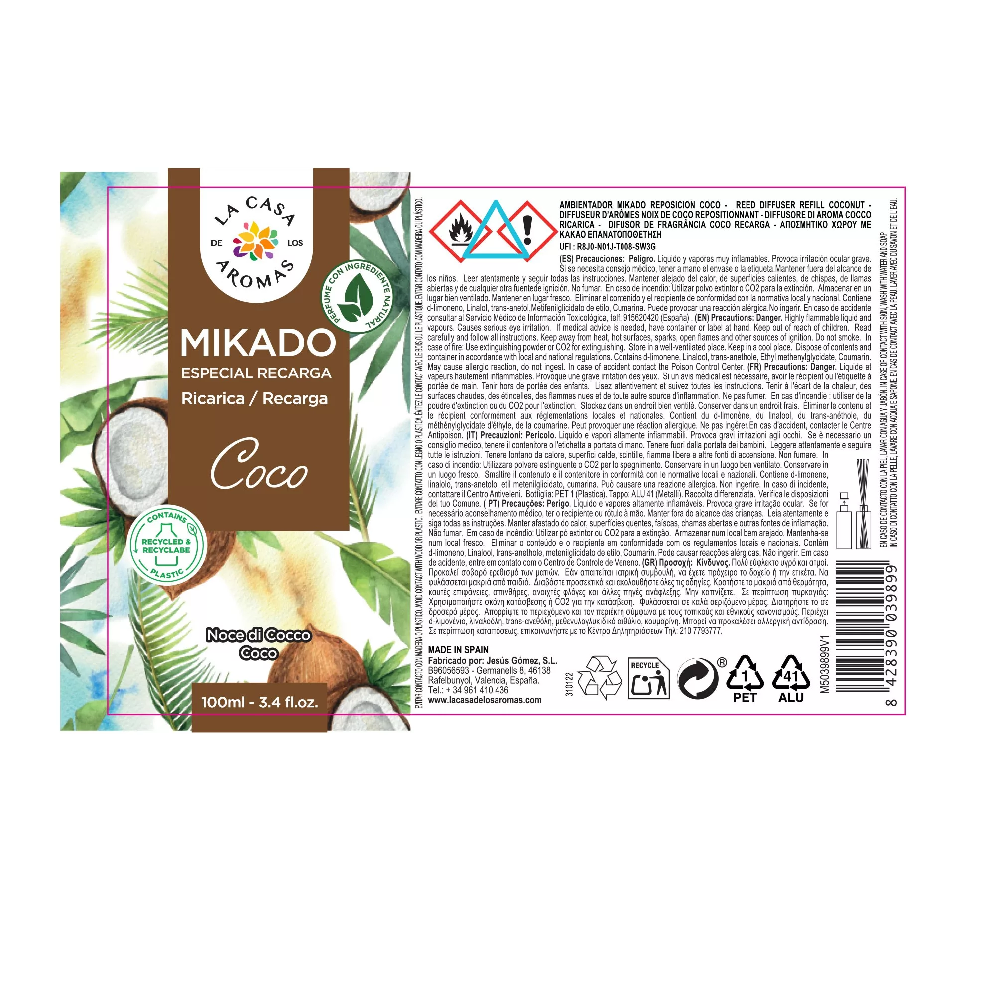 Ambientador Mikado Reposición Coco - Imagen 2