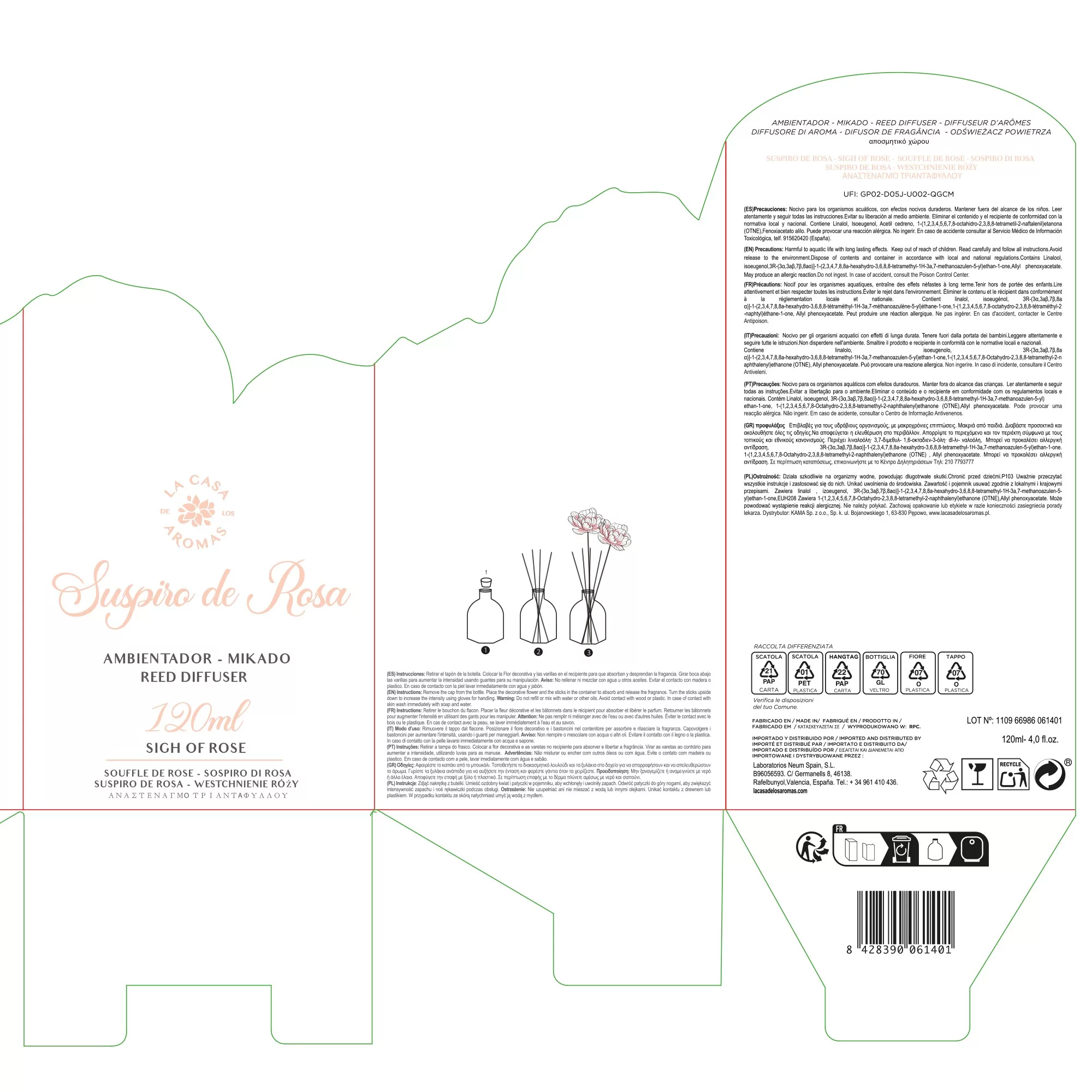 Ambientador Mikado Bloom Suspiro de Rosa 120ml - Imagen 3