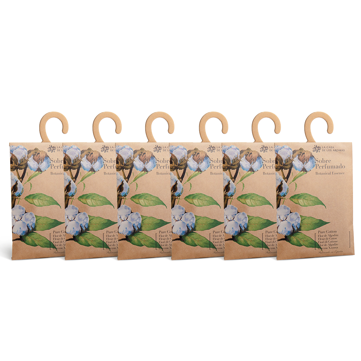 Pack ahorro de 6 Sobres Perfumados para Armarios Pure Cotton Botanical
