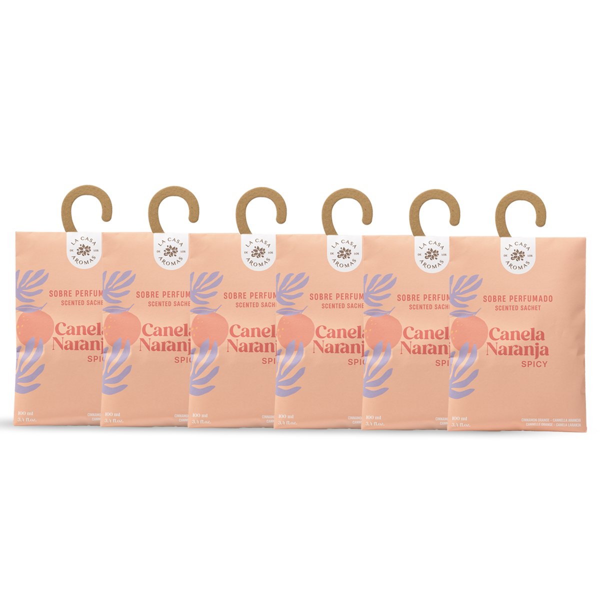 Pack Ahorro de 6 Sobres Perfumados Canela Naranja