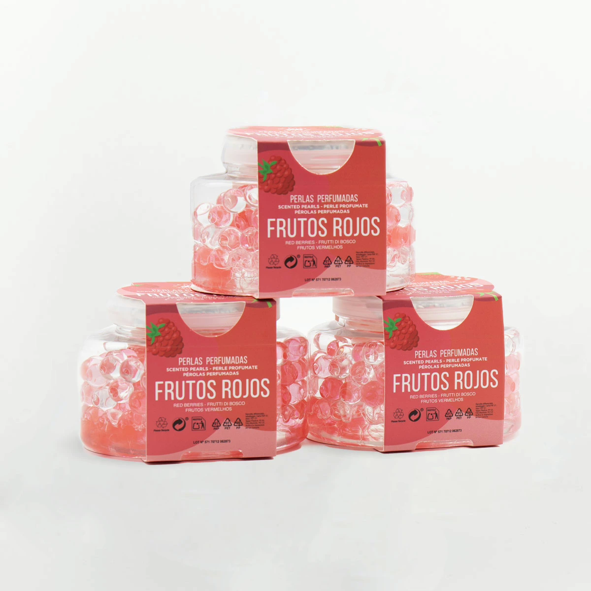 Ambientador Perlas de gel para el baño Frutos Rojos 160g