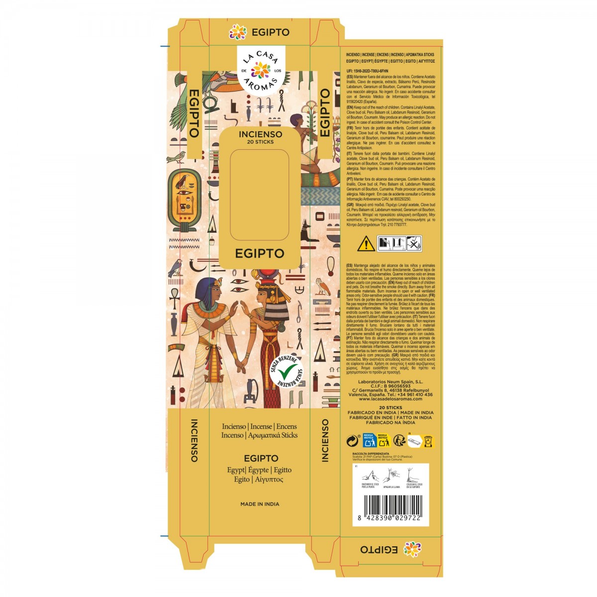 Pack 6 sets 20 sticks Incienso Egipto - Imagen 2