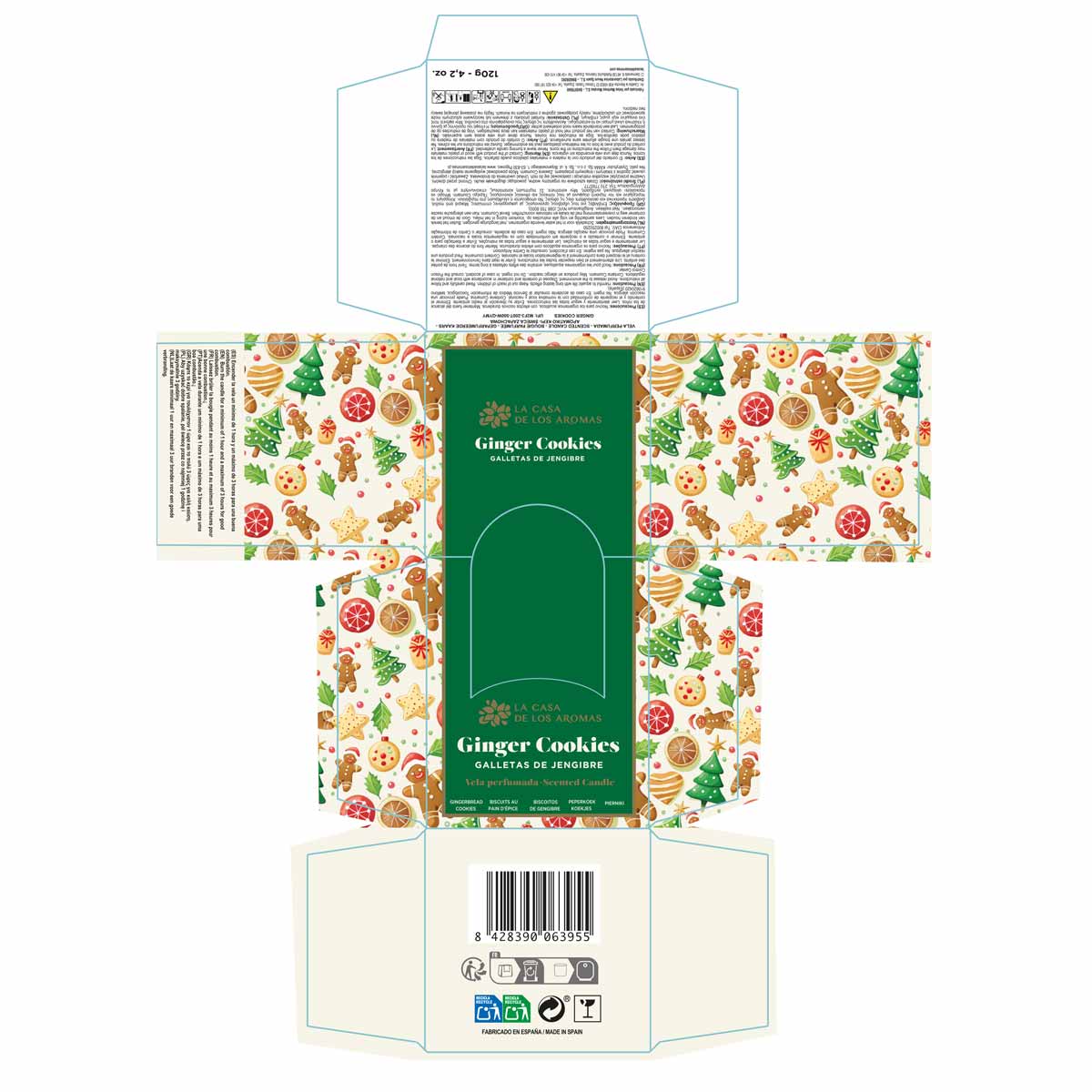 Vela Perfumada Navidad Ginger Cookies, 120g - Imagen 2