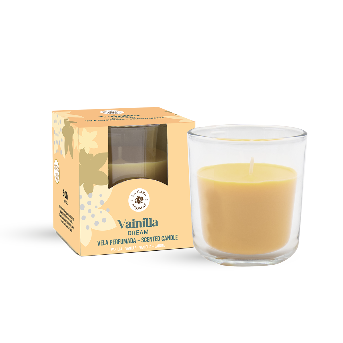 Vela Perfumada Vainilla - Vaso Cristal 140g