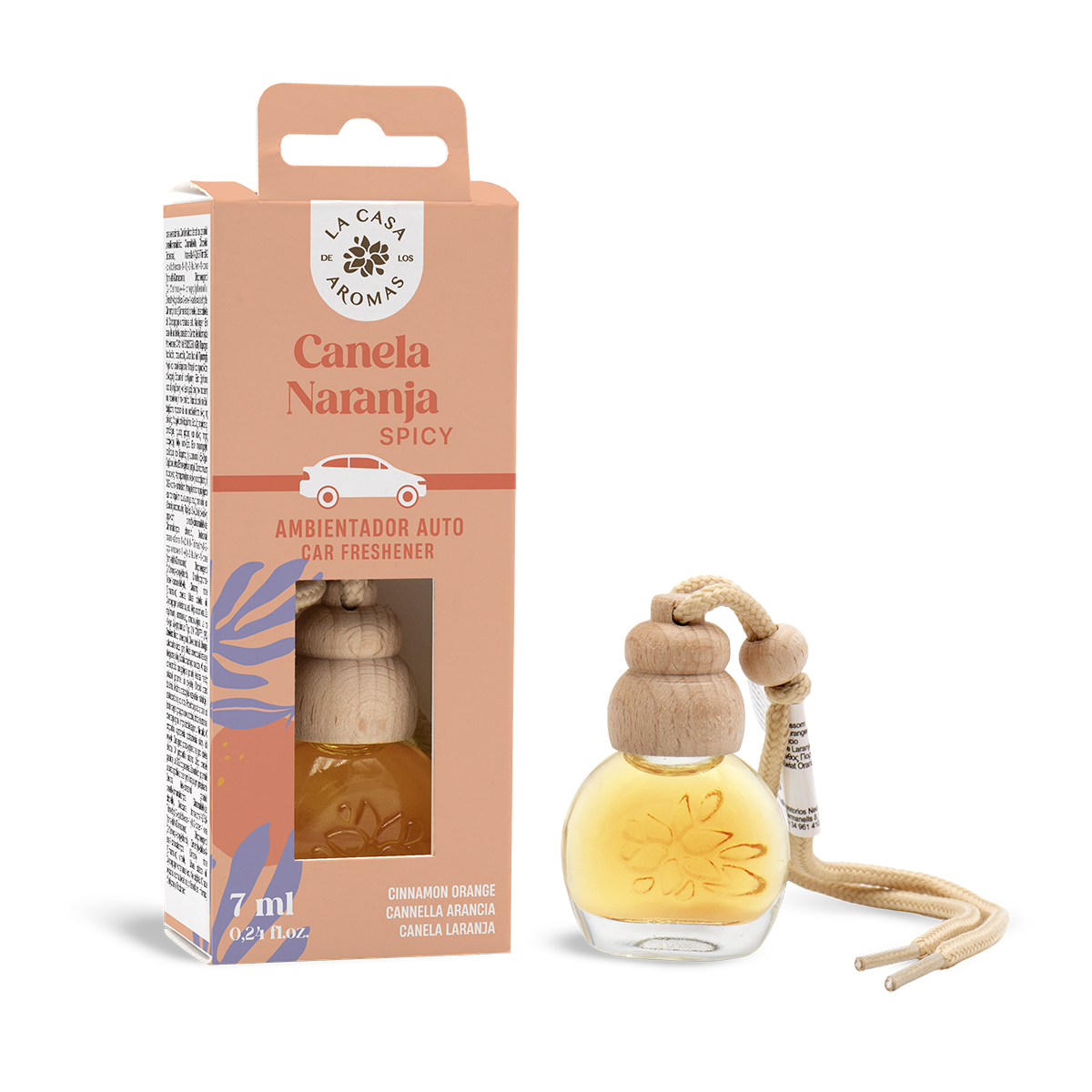 Ambientador Colgador Coche Canela-Naranja