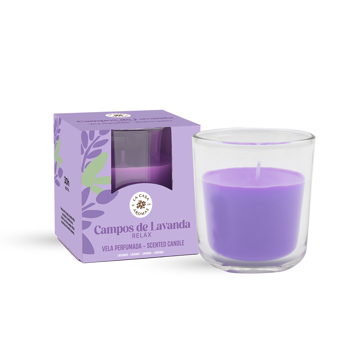 Velas Aromáticas Lavanda- Vaso Cristal 150g