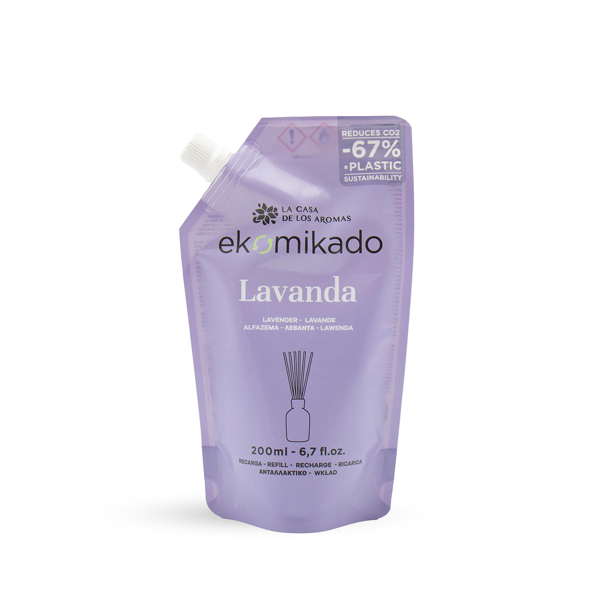 Recambio Ekomikado Lavanda – Repuesto para Difusores de Varillas