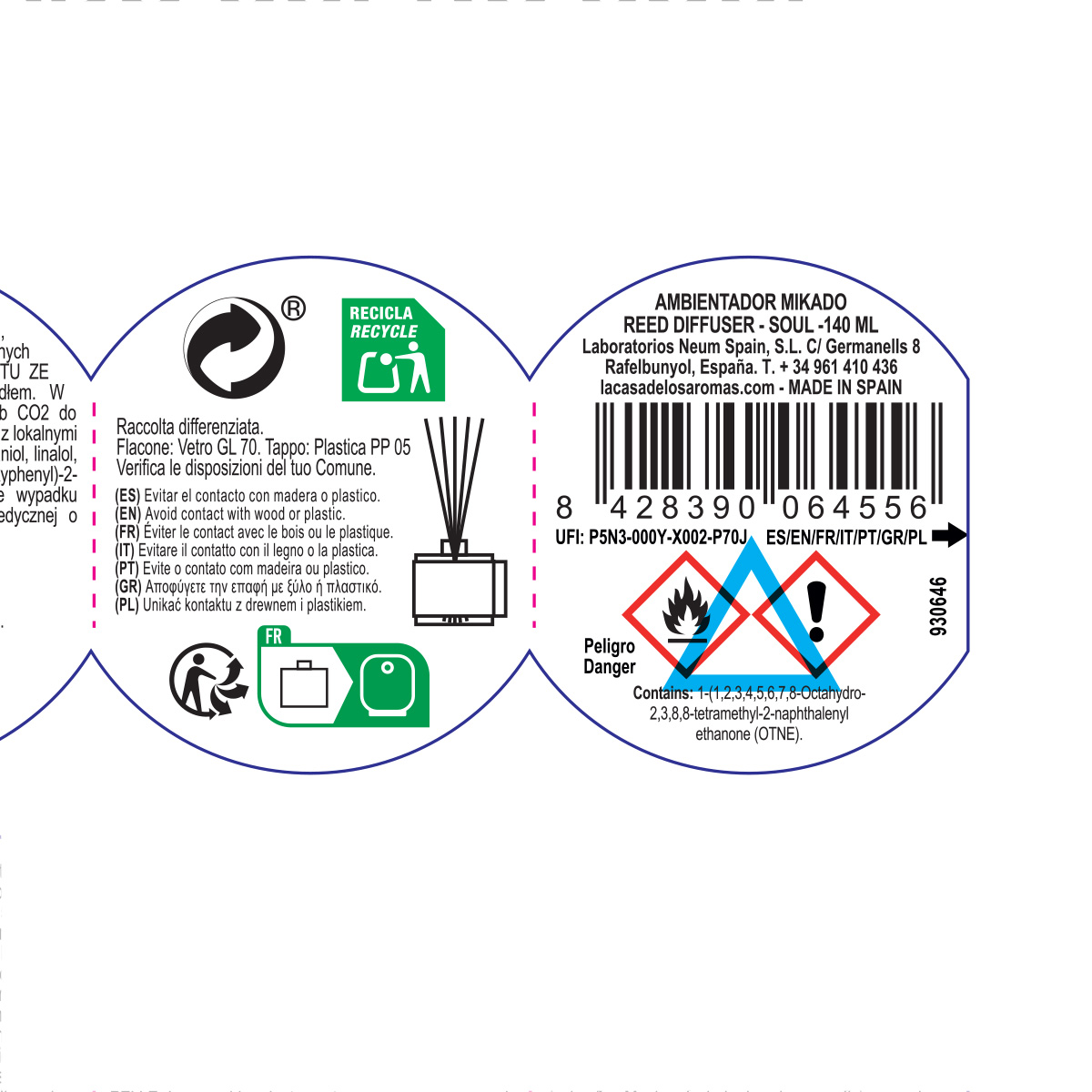Ambientador Mikado Cuero Soul - Peonía y Jazmín - Imagen 4