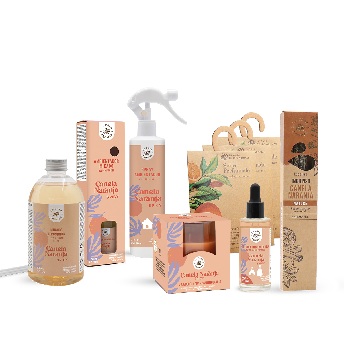 Pack Ambientación Canela Naranja
